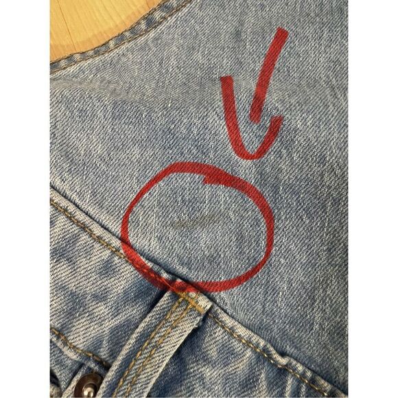 Isabel Maternity by Ingrid & Isabel Denim Shortall size 6 Blue Overall Shorts - Picture 7 of 14